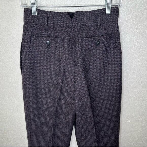 Neiman Marcus 100% Wool Gingham High Waisted Pants - Picture 8 of 12